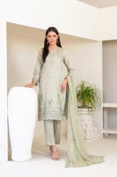 3-PC Unstitched Fancy Embroidered Viscose Najwa By Tawakkal Fabrics | D-4337